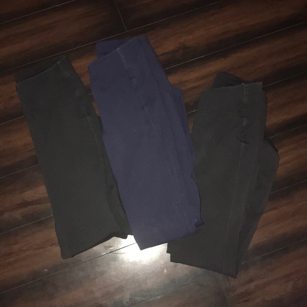 Lulu lemon leggings size 6 -2 black and one navy